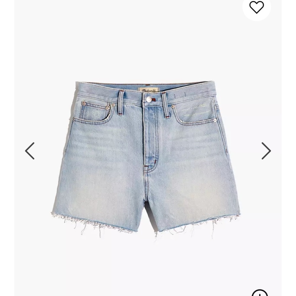 Madewell Mom Jean Short in Fitzgerald wash size 25